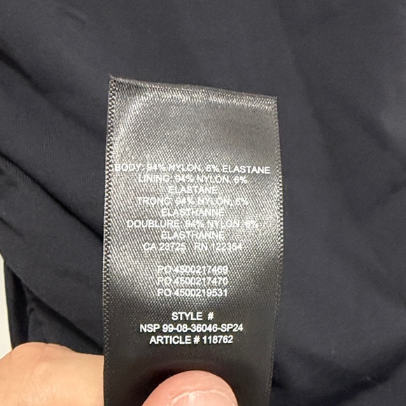 Aritzia Contour Black Ruched Mini Dress - Picture 6 of 7